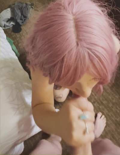 His cock matches the color of my hair. 