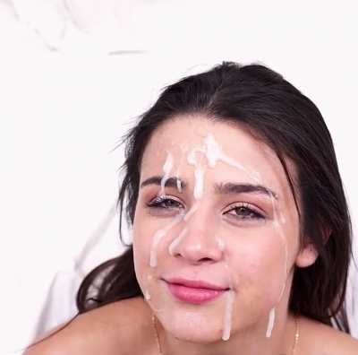 Glueing her face