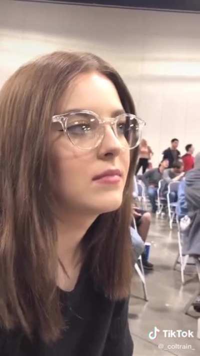 The girlfriend's face.