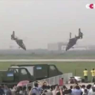 Some sort of helicopter mating ritual