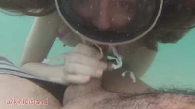 Underwater cumshot