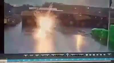 Security guard survived after getting struck by lightning
