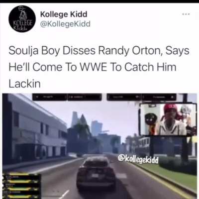 Nah this nigga Soulja boy top 3 funniest rappers son😭😭