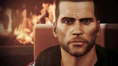What Shepard was doing when Samara and Morinth were fighting
