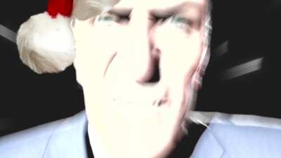 Christmas spirit really changed this man! He's so jolly!