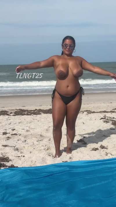 Realizing it’s a video I start shaking my boobs