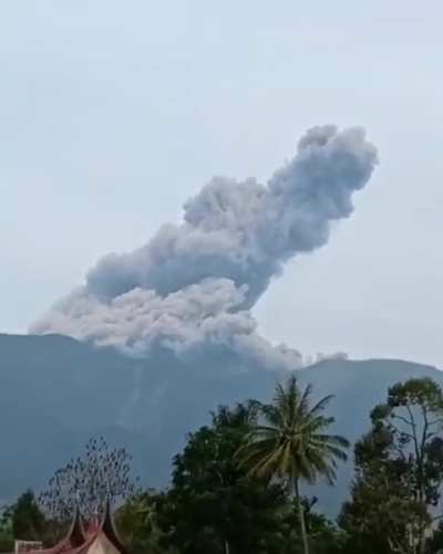 Stratovolcano Mount Marapi showed eruptive activity in the area - West Sumatra Indonesia - 01 March 2026