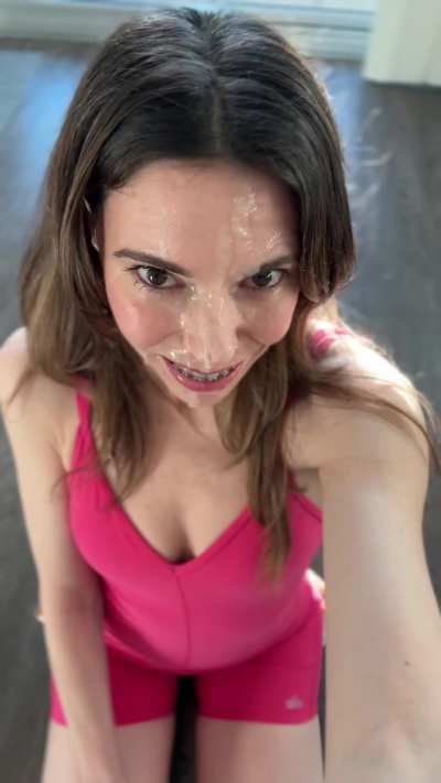 Cute MILF with braces
