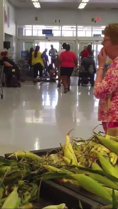 This happened in a Walmart by my job...