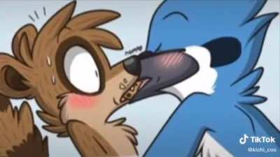Rigby + mordecai 💦💦