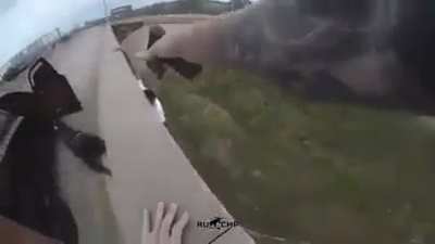 he got down