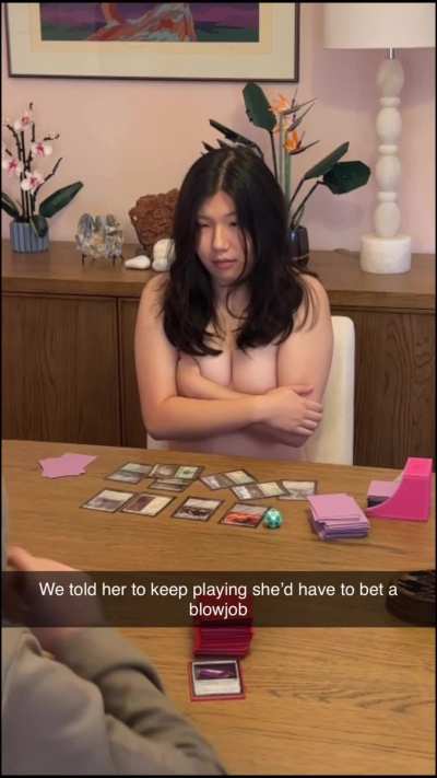 Your friends said you can bring your girl to the MTG tournament on one condition