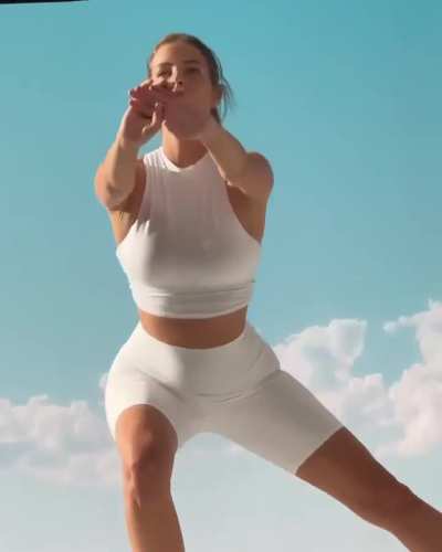 Barbara in white body wear - IG January 2025
