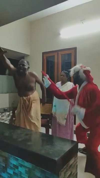 Man excited for Christmas