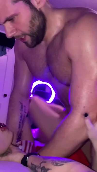 Cheerleader getting double dicked