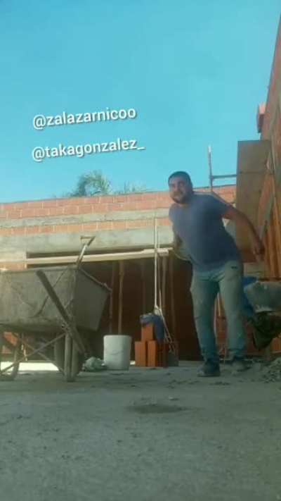 Cement bucket throw