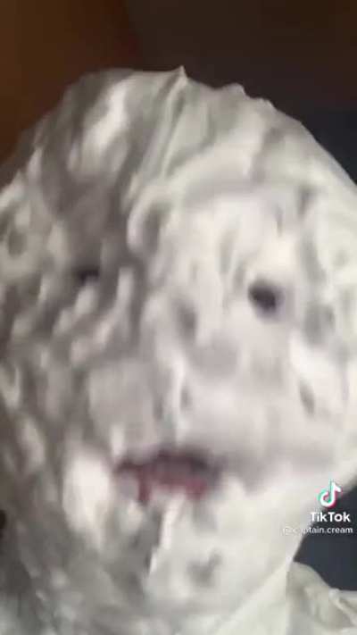 Covering yourself with shaving cream to scream for 5 seconds