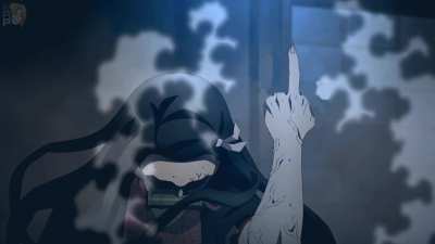 Nezuko Flipping off Raw GIF