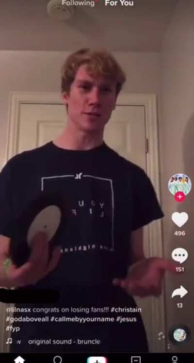 Dude breaks a record because lil nas x likes men