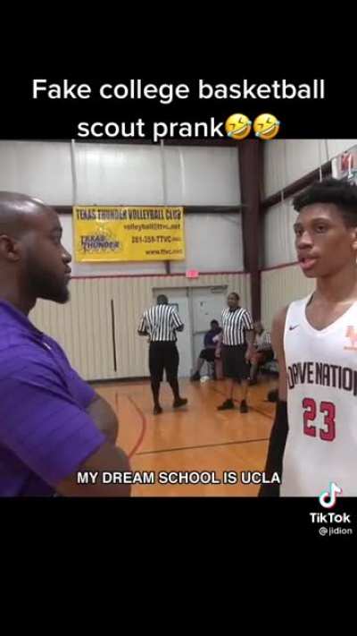 Fake college basketball prank