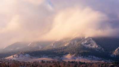 Foggy Morning After a Snowstorm