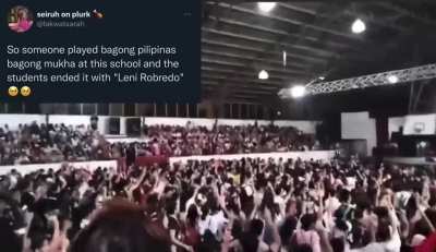 MSU Intramurals 2022. Someone played Unithieves song but the crowd countered it. The revolution is still strong!