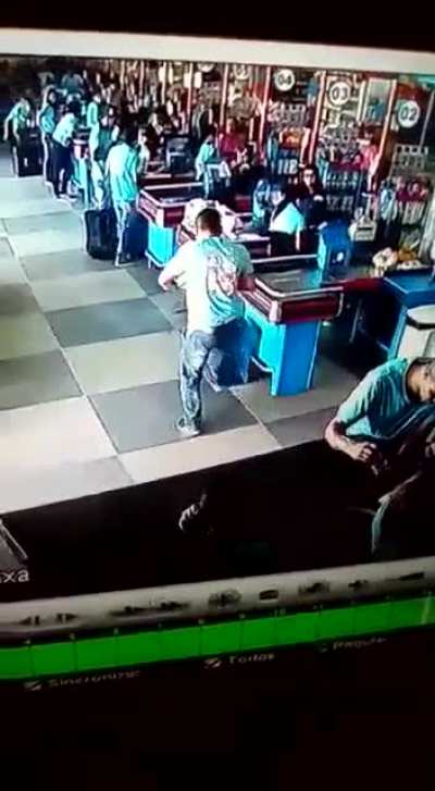 Some dude in a Brazilian supermarket