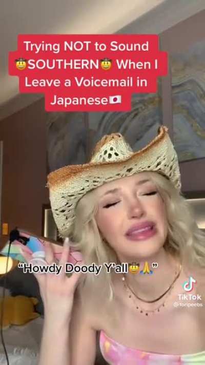 Trying not to sound southern when leaving a voicemail in Japanese
