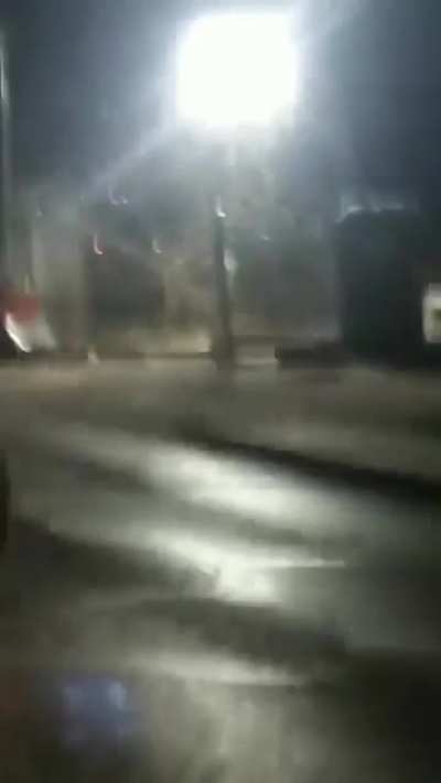 Walking to the bus stop during a locust migration, in the middle of the street to because the sidewalks were overcrowded when a car droves by causing a chain reaction.
