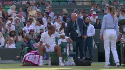 Wimbledon R16: Evian Water Bottle def. [3] F. Auger Alliasime