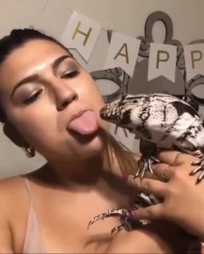 A kiss for the lady