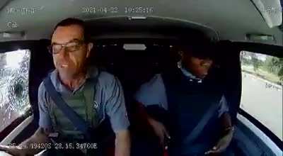Attempted CIT heist. Three suspects with ammo caught. Action starts from 1'05min in.