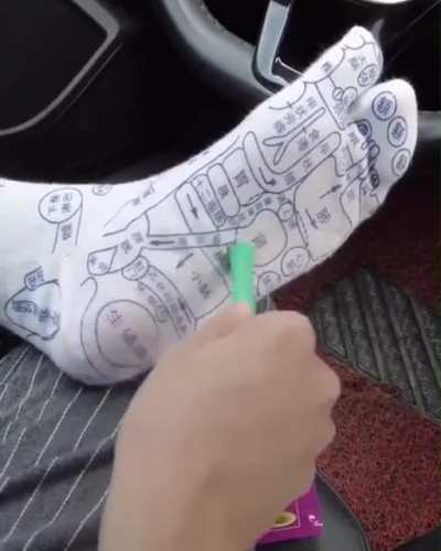 Foot massage points on sock