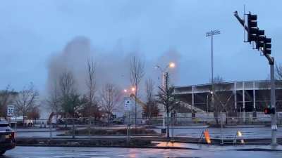 A planned demolition of my collage towns stadium