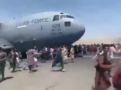 Afghans desperate to get out on the last flights from Kabul Airport