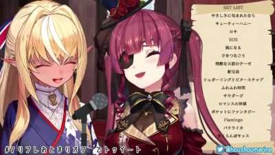 Marine and Flare sing 