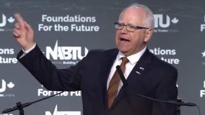 VP Candidate Tim Walz Addressing Union Leaders