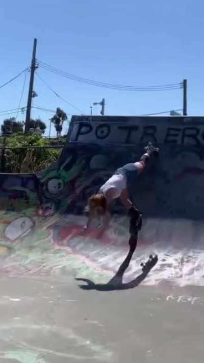 Skater does a flip