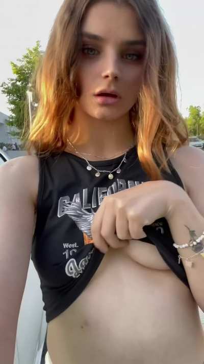 i had to flash my boobs, oops