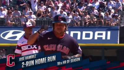 [Highlight] Jose Ramirez squeaks a ball over the wall to give him 2 two-homer days in a week