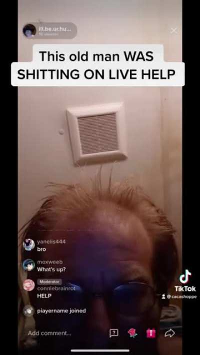 Old man shits on TikTok live