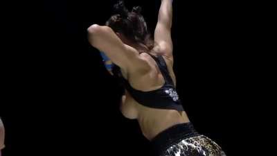 What a way to celebrate her win.