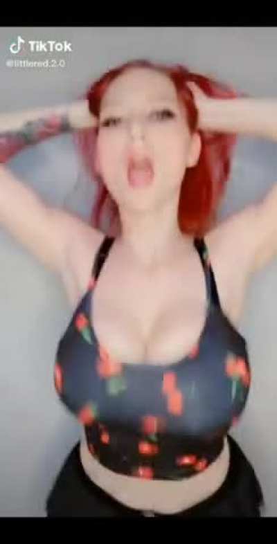 Busty Redhead Jiggles