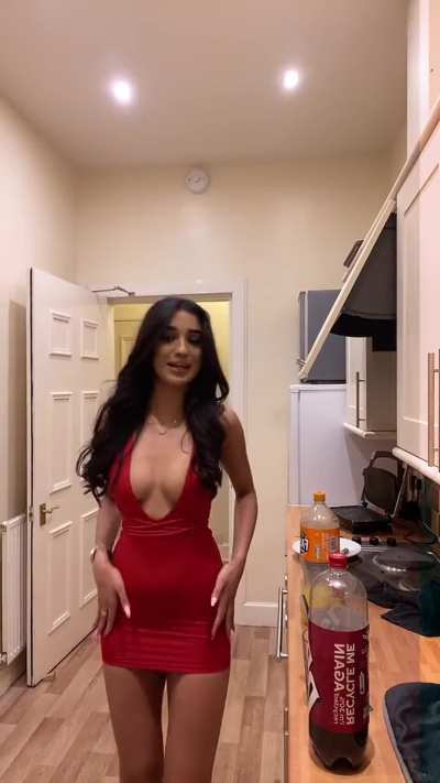 Skimpy red dress