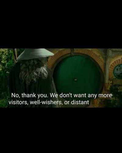 Macho Mandalf Gets Bilbo into the 