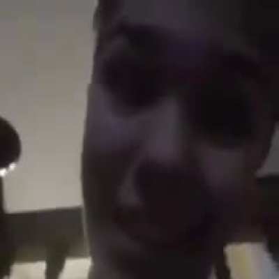 Falling down the stairs!