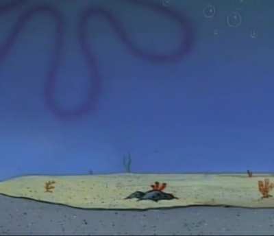 SpongeBob getting “hooked” on something unfavorable.