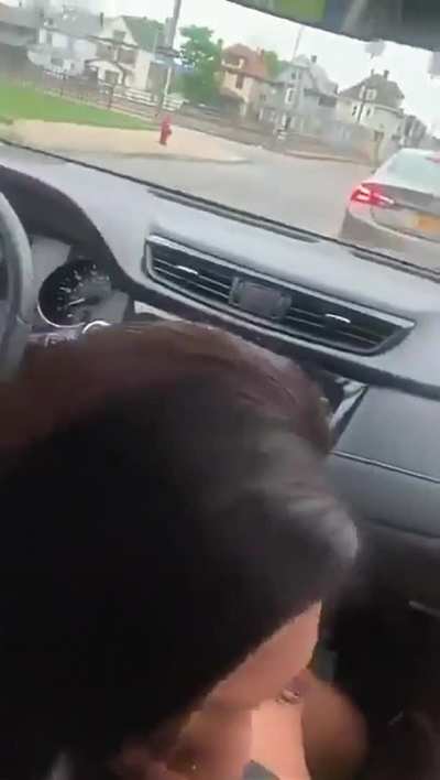 Eating dick in traffic.