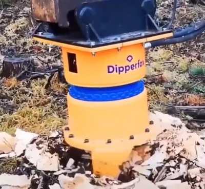 Removing the stump.