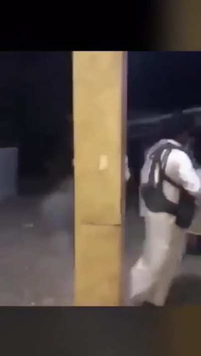 Guy shoots his friend in the leg.